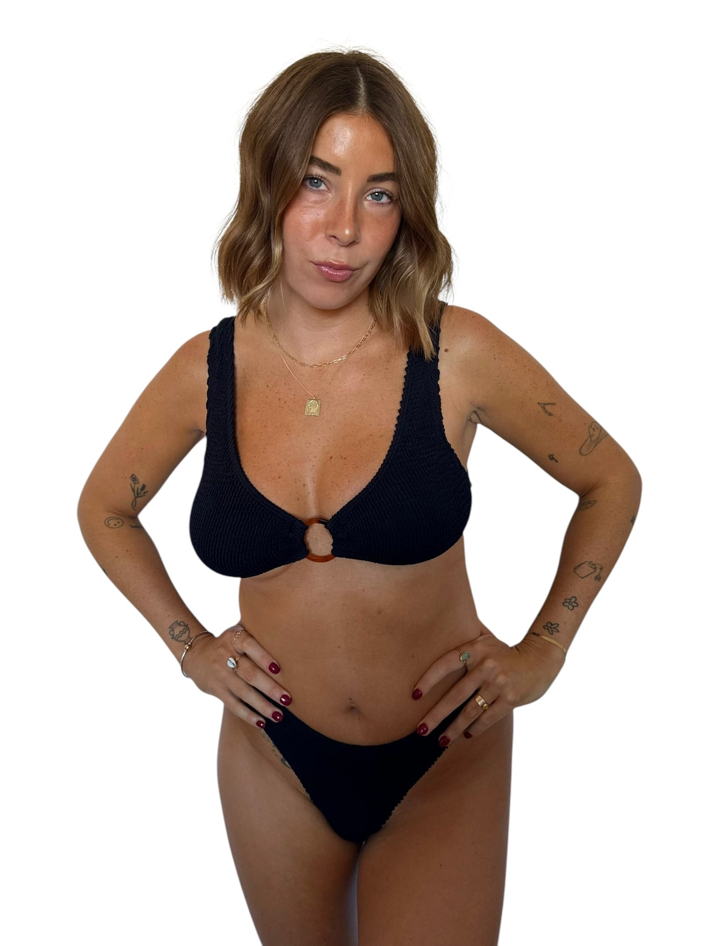 Erin bikini top in Midnight, LOKAL one/size swimwear, photo 3 of 3