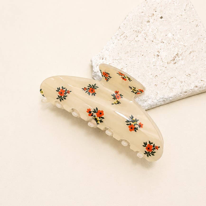 FLORAL FLOWER HAIR CLAW CLIP | 40H1140: A