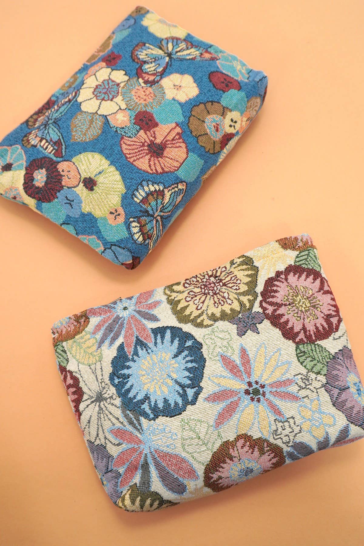 TRAVEL FLORAL COSMETIC MAKEUP POUCH | 40P580: BUTTERFLY