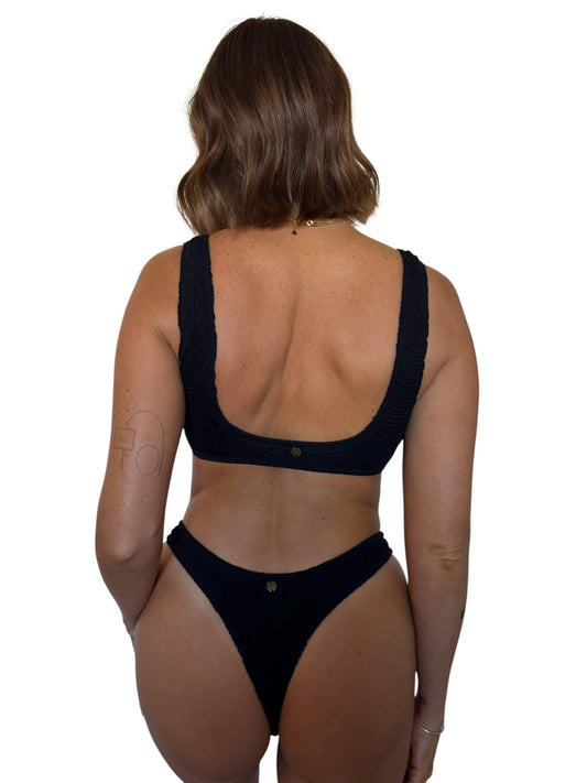 Erin bikini top in Midnight, LOKAL one/size swimwear, photo 2 of 3