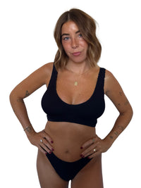 Kiera bikini top in Midnight, LOKAL one/size swimwear, photo 1 of 4