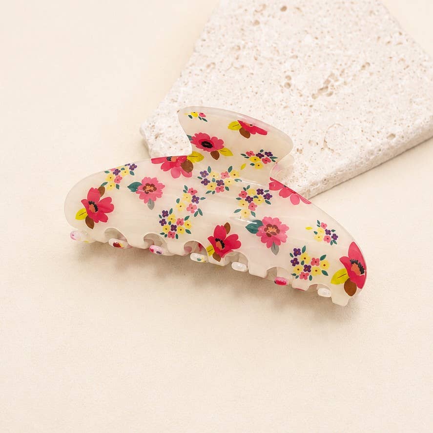 FLORAL FLOWER HAIR CLAW CLIP | 40H1140: F