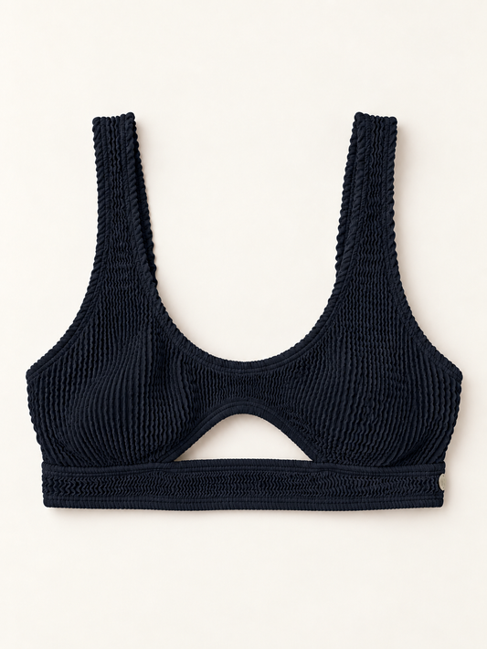 Alix Top in Midnight, flat lay