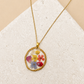 18K STAINLESS STEEL TARNISH FREE FLOWER NECKLACE | 40NK9526: Round