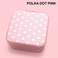 DESIGNED JEWELRY ORGANIZER TRAVEL BOX CASE | 40P566: POLKA DOT GREEN