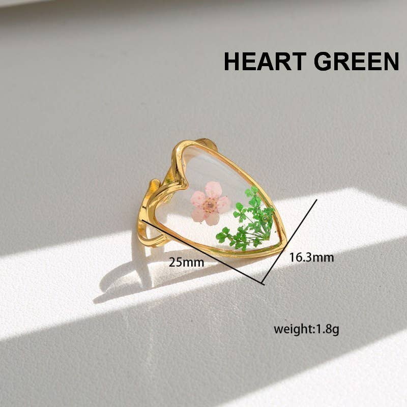 18K STAINLESS STEEL TARNISH FREE FLORAL RINGS | 40R104: OVAL WHITE