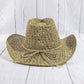 Seagrass Crochet Weave Cowboy Hat With Cord Band: NA