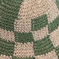 Straw Braided Checkered Bucket Hat: IV