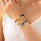 Multi-Color Beaded Layered Charm Bracelet | 80B1727: MULTI