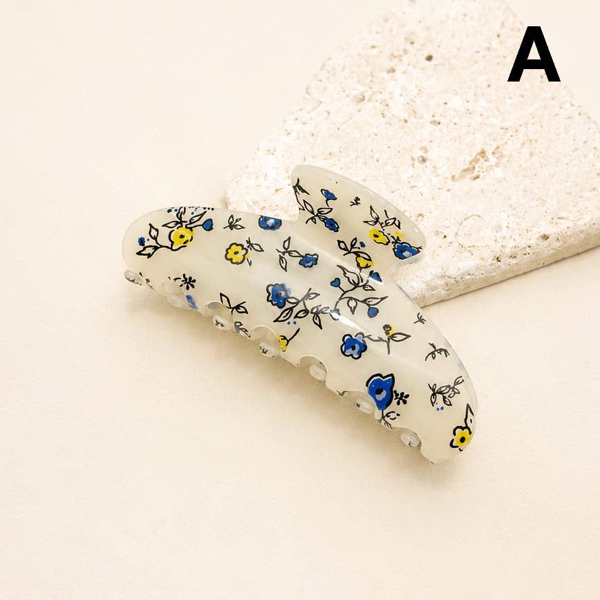 FLORAL FLOWER HAIR CLAW CLIP | 40H1140: A