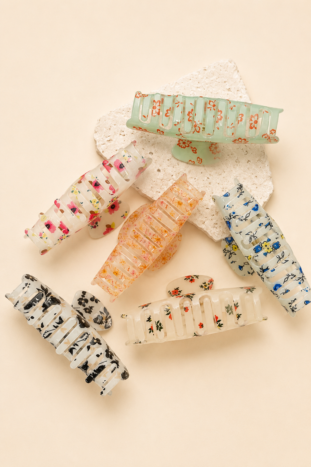 FLORAL FLOWER HAIR CLAW CLIP | 40H1140: F