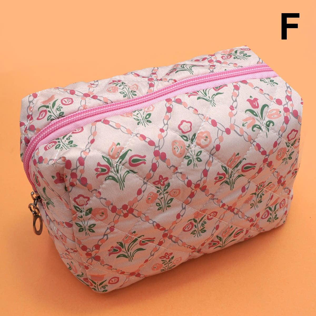 FLORAL TOILE PATTERN MAKEUP COSMETIC POUCH BAG | 40P562: R