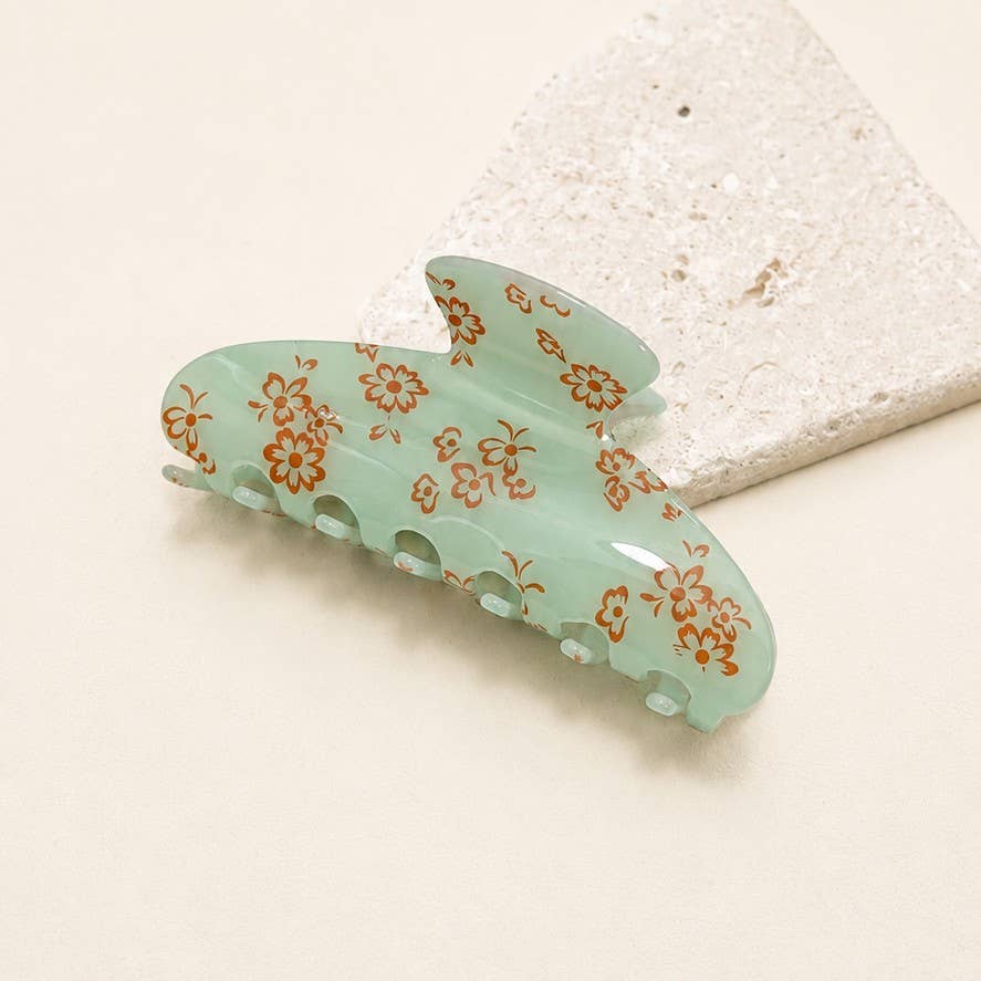 FLORAL FLOWER HAIR CLAW CLIP | 40H1140: A