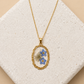 18K STAINLESS STEEL TARNISH FREE FLOWER NECKLACE | 40NK9526: Round