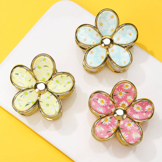 Floral Bloom Hair Claw Clips | 40H1058: Blue