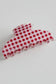 JUMBO STRIPE PLAID OVAL HAIR CLAW CLIPS | 40H1020: PLAID BROWN