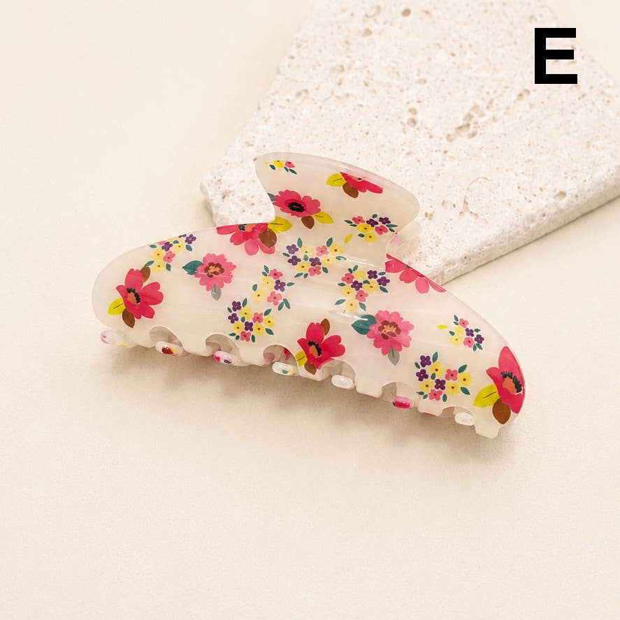 FLORAL FLOWER HAIR CLAW CLIP | 40H1140: A
