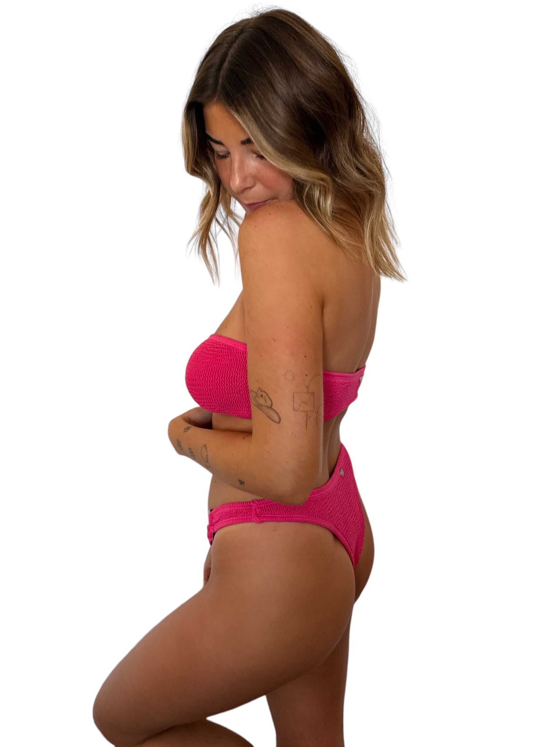 Grayce bikini bottom in Petunia, LOKAL one/size swimwear, photo 3 of 4