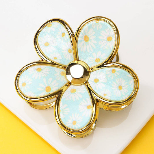 Floral Bloom Hair Claw Clips | 40H1058: Blue