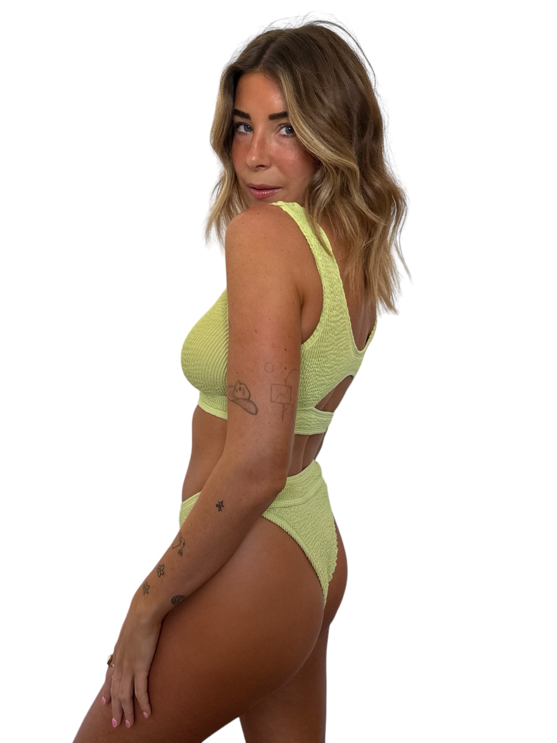 Alix bikini top in Ivy, LOKAL one/size swimwear, photo 2 of 3