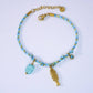18K STAINLESS STEEL CORDED CHARM BRACELET | 40B5190: FLOWER