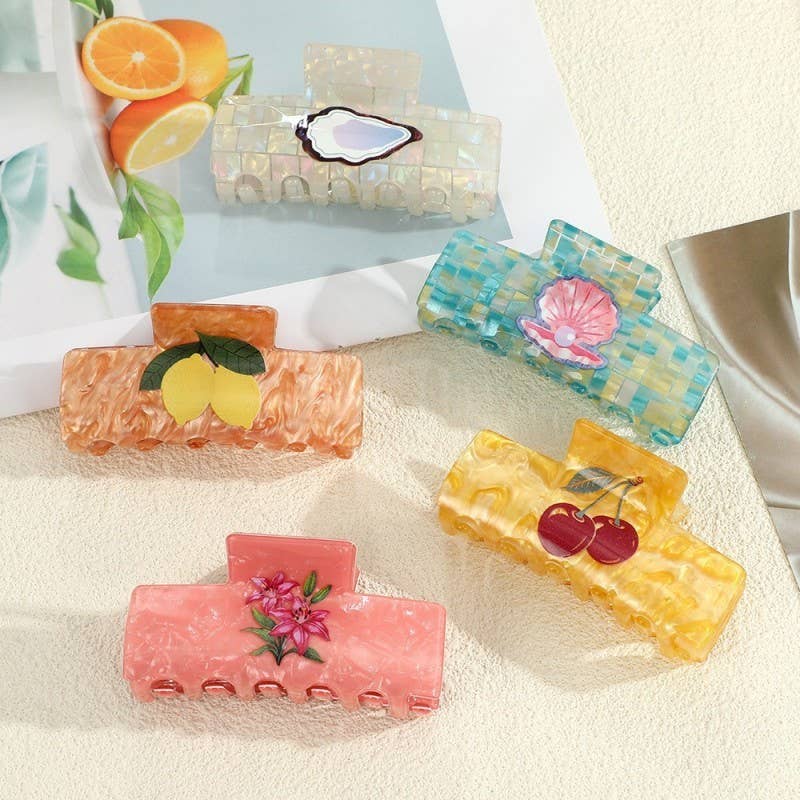 Summer Harvest & Coastal Charm Claw Clips | 40H1068: Flower