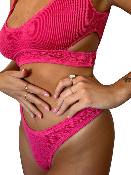 Kiera bikini top in Petunia, LOKAL one/size swimwear, photo 2 of 3