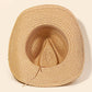 Cowrie Shell Straw Braided Cowboy Hat: KA