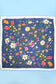 LARGE FLORAL PRINT BANDANA SCARF | 40SC655: NAVY