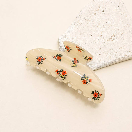 FLORAL FLOWER HAIR CLAW CLIP | 40H1140: F