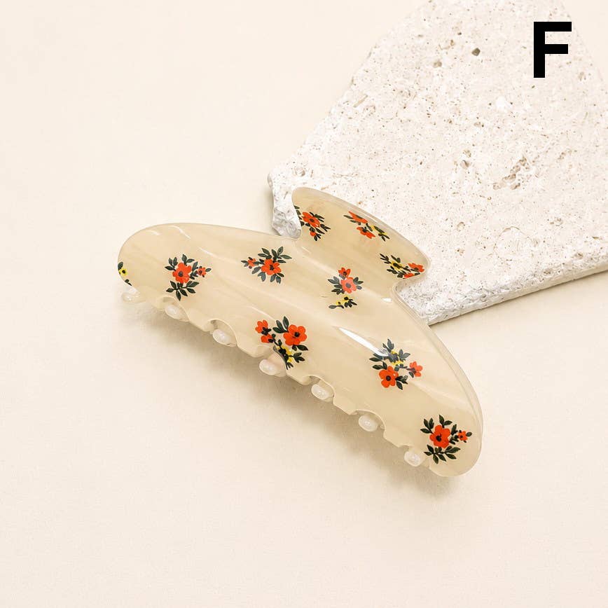 FLORAL FLOWER HAIR CLAW CLIP | 40H1140: A