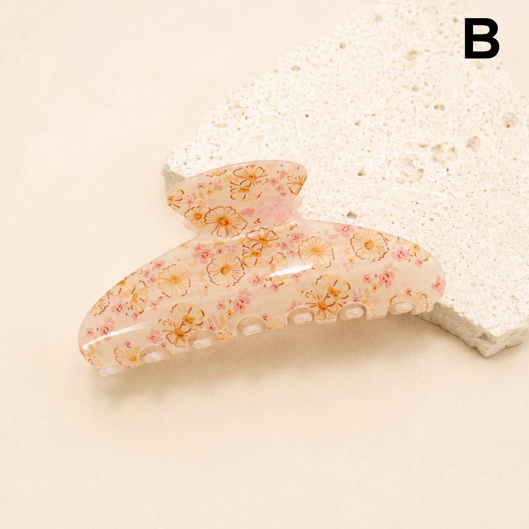 FLORAL FLOWER HAIR CLAW CLIP | 40H1140: F