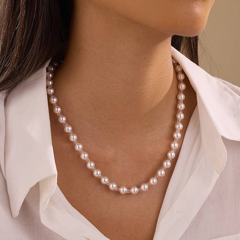 Natural Stone Semi-Precious Glass Mixed Necklace | 40NK9659: B