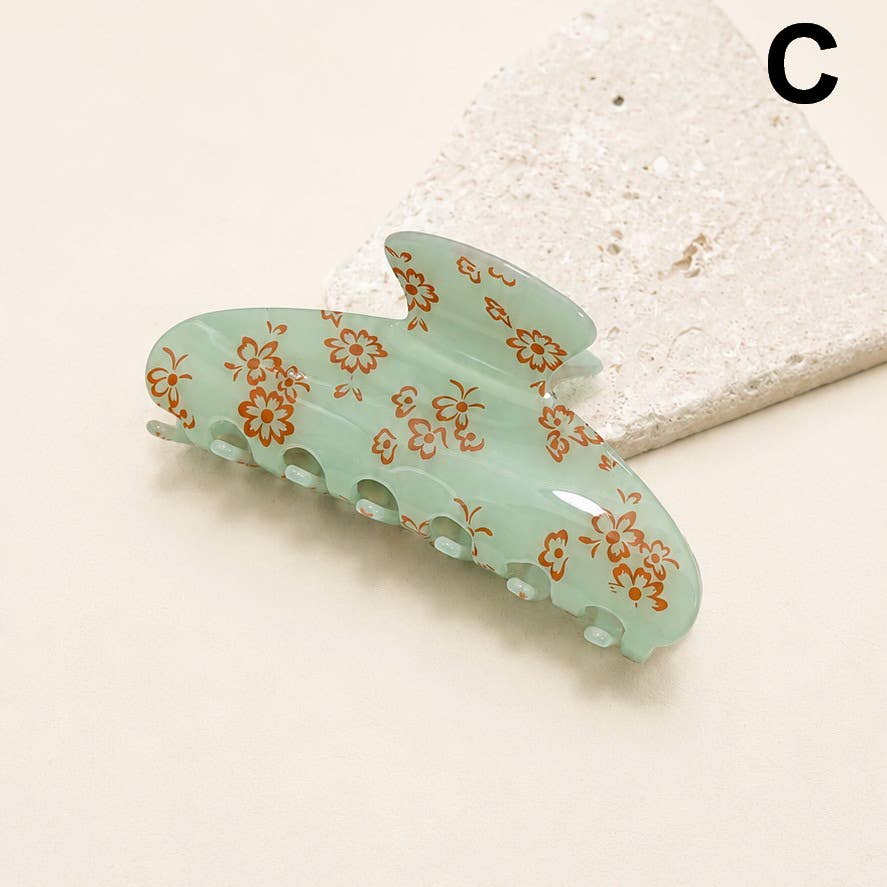 FLORAL FLOWER HAIR CLAW CLIP | 40H1140: A