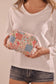 FLORAL TOILE PATTERN MAKEUP COSMETIC POUCH BAG | 40P562: O
