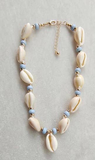 SUMMER BEACH PUKA SHELL NECKLACE | 80N661: White