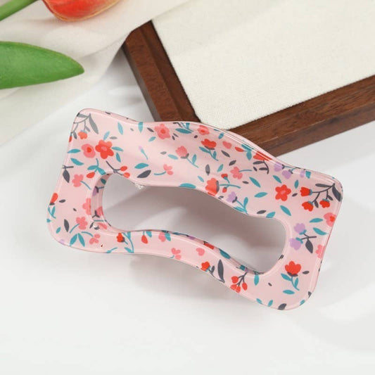 Floral Waivy Silhouette Hair Claw Clip | 40H1109: B