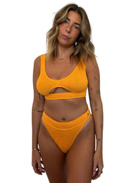 Alix bikini top in Marigold, LOKAL one/size swimwear, photo 1 of 3