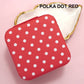 DESIGNED JEWELRY ORGANIZER TRAVEL BOX CASE | 40P566: POLKA DOT BLUE