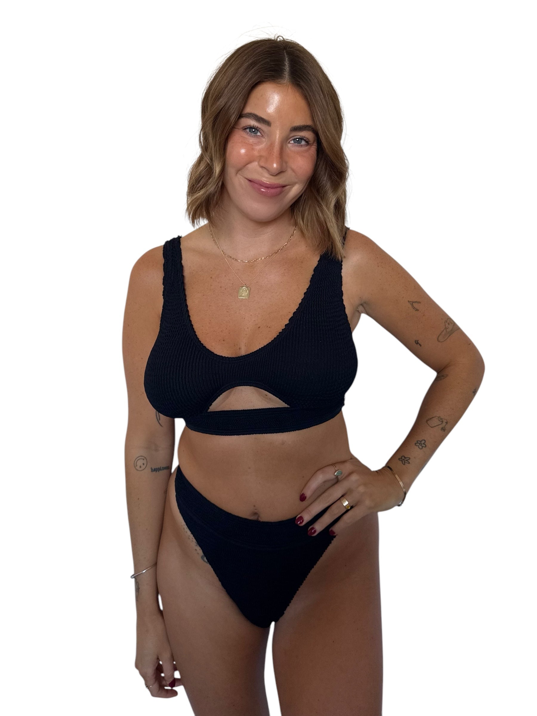 Janelle bikini bottom in Midnight, LOKAL one/size swimwear, photo 1 of 4