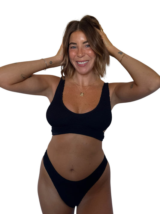 Hannah bikini bottom in Midnight, LOKAL one/size swimwear, photo 1 of 3