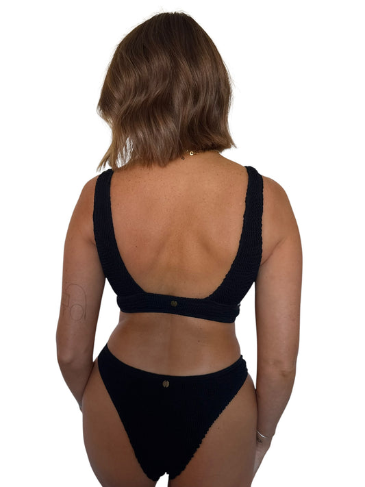 Hannah bikini bottom in Midnight, LOKAL one/size swimwear, photo 2 of 3