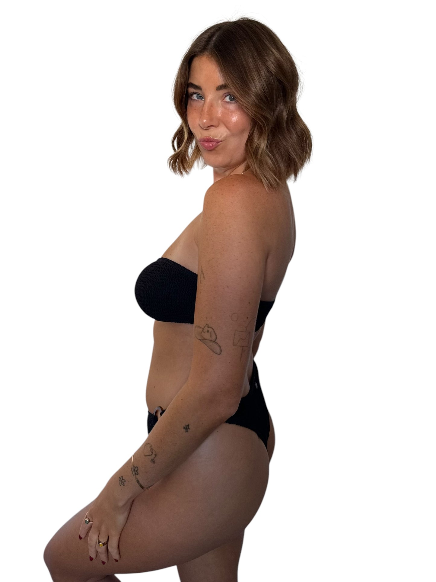 Grayce bikini bottom in Midnight, LOKAL one/size swimwear, photo 3 of 3