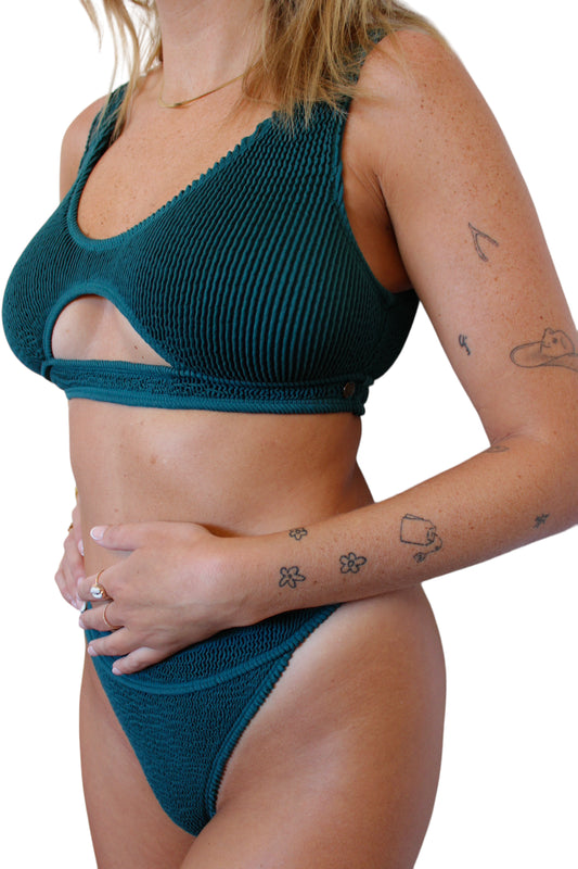Alix bikini top in Mermaid, LOKAL one/size swimwear, photo 2 of 3