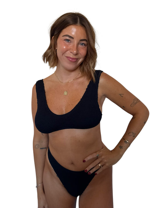 Paige bikini top in Midnight, LOKAL one/size swimwear, photo 1 of 3