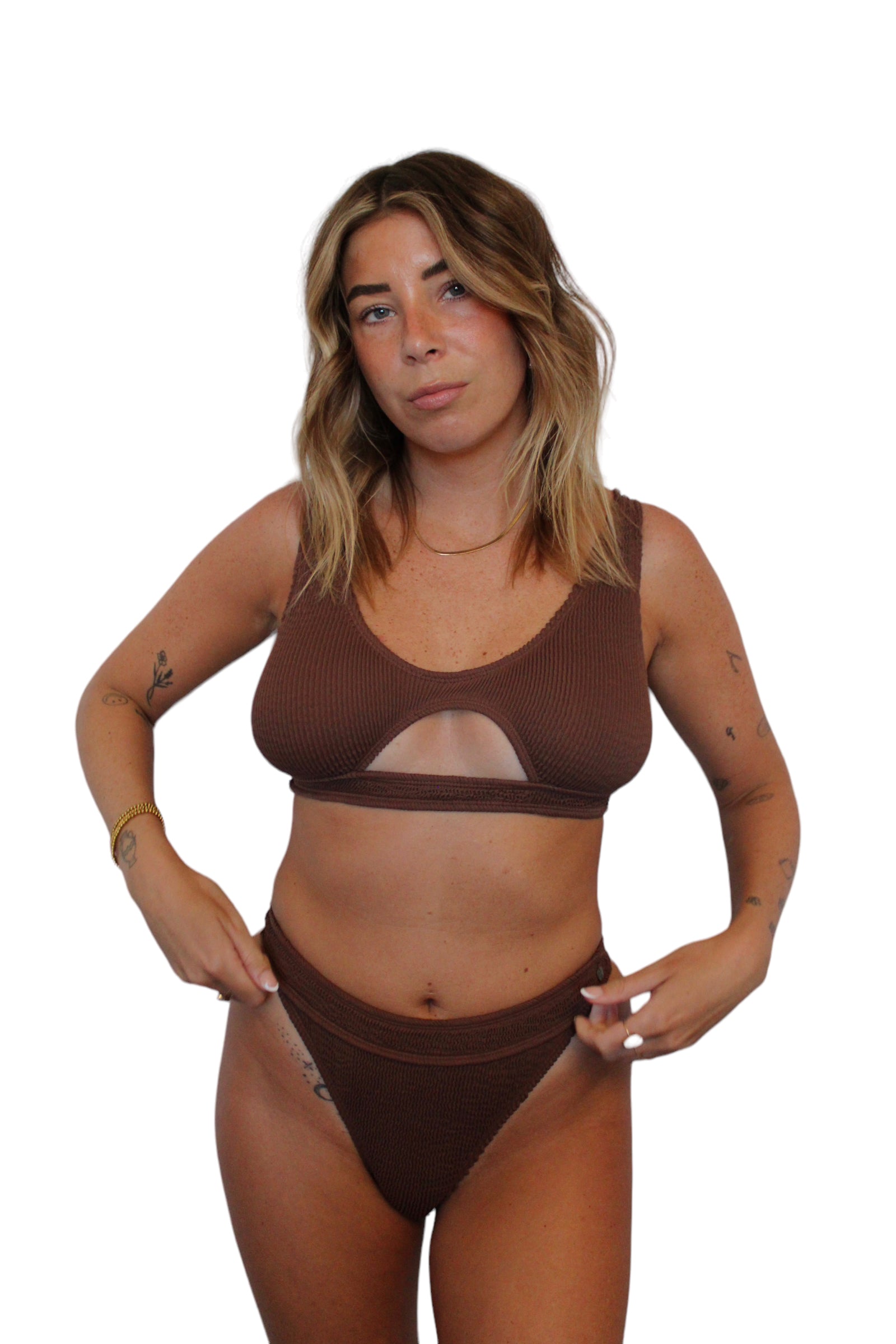 Alix bikini top in Coconut, LOKAL one/size swimwear, photo 1 of 3
