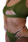 Alix bikini top in Seaweed, LOKAL one/size swimwear, photo 1 of 3