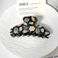 Jumbo Floral Seashell Hair Claw Clips | 40H1123: Black