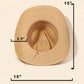 Cowrie Shell Straw Braided Cowboy Hat: KA