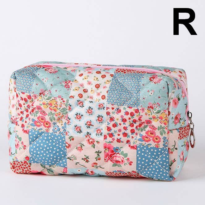 FLORAL TOILE PATTERN MAKEUP COSMETIC POUCH BAG | 40P562: L